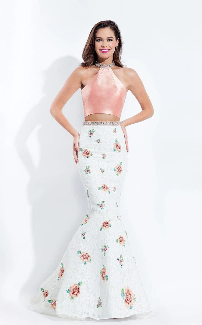 Rachel Allan - 6050 Lace Floral Mermaid Dress Formal Gowns 3 Rachel Allan - 6050 Lace Floral Mermaid Dress Formal Gowns