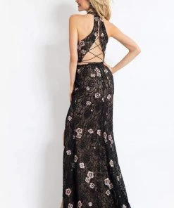 Rachel Allan - 6091 Two Piece Floral Appliqued Dress 9 Rachel Allan - 6091 Two Piece Floral Appliqued Dress