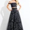 Formal Gowns Rachel Allan - 6093 Floral Sequined Off Shoulder Gown 2 Formal Gowns Rachel Allan - 6093 Floral Sequined Off Shoulder Gown
