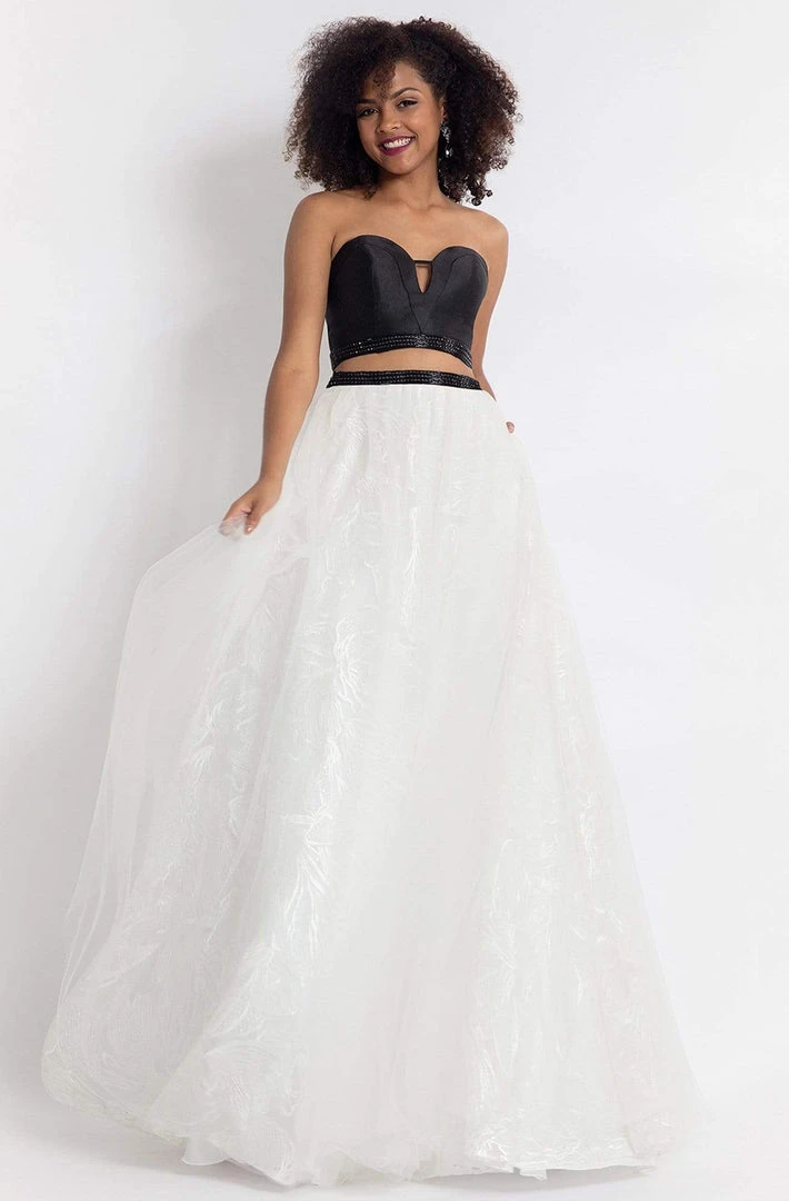 Formal Gowns Rachel Allan - 6096 Two-Piece Cutout Bodice Lace Gown 3 Formal Gowns Rachel Allan - 6096 Two-Piece Cutout Bodice Lace Gown