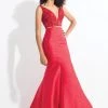 Rachel Allan - 6102 Two Piece Plunging Trumpet Gown