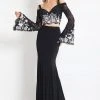 Formal Gowns Rachel Allan - 6108 Two Piece Floral Bell Sleeves Dress