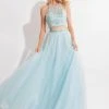 Formal Gowns Rachel Allan - 6120 Embellished Halter Ballgown