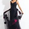 Rachel Allan - 6168 Lace/Tulle V-neck Sheath Dress Formal Gowns