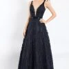 Rachel Allan - 6206 Sleeveless Plunging V-Neck Lace Dress Formal Gowns