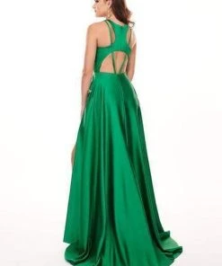 Rachel Allan - 6405 Halter Neck And Shorts With Overlay Prom Dress 18 Rachel Allan - 6405 Halter Neck And Shorts With Overlay Prom Dress