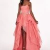 Formal Gowns Rachel Allan - 6406 2-Piece Style Lace And Tulle High-Low Gown
