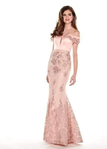 Rachel Allan - 6407 Embroidered Two Piece Off-Shoulder Trumpet Dress 3 Rachel Allan - 6407 Embroidered Two Piece Off-Shoulder Trumpet Dress