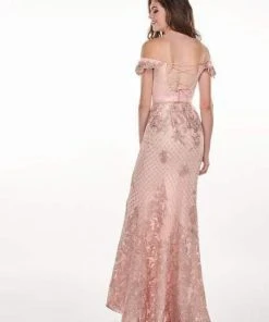 Rachel Allan - 6407 Embroidered Two Piece Off-Shoulder Trumpet Dress 12 Rachel Allan - 6407 Embroidered Two Piece Off-Shoulder Trumpet Dress