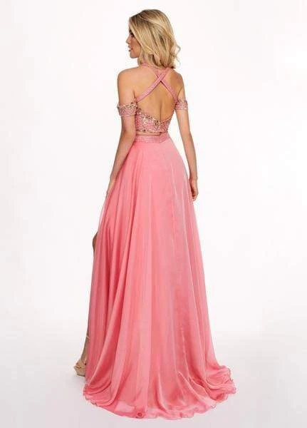 Rachel Allan - 6411 Beaded Embellished 2-Piece Cold Shoulder Prom Gown 4 Rachel Allan - 6411 Beaded Embellished 2-Piece Cold Shoulder Prom Gown