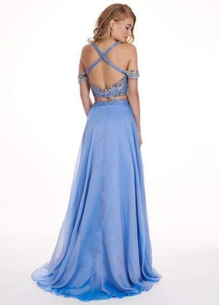 Rachel Allan - 6411 Beaded Embellished 2-Piece Cold Shoulder Prom Gown 6 Rachel Allan - 6411 Beaded Embellished 2-Piece Cold Shoulder Prom Gown