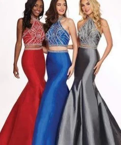 Rachel Allan - 6418 Two-Piece Crystal Bodice Trumpet Gown Formal Gowns 21 Rachel Allan - 6418 Two-Piece Crystal Bodice Trumpet Gown Formal Gowns