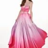 Rachel Allan - 6425 Beaded Halter Neck Ombre Mikado A-Line Gown Formal Gowns 2 Rachel Allan - 6425 Beaded Halter Neck Ombre Mikado A-Line Gown Formal Gowns