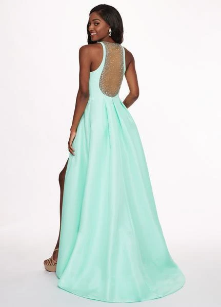 Rachel Allan - 6435 Plunging Illusion Gown With Beaded Shorts Formal Gowns 6 Rachel Allan - 6435 Plunging Illusion Gown With Beaded Shorts Formal Gowns