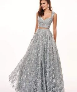Formal Gowns Rachel Allan - 6467 Sequined Two-Piece Sweetheart Bodice Gown 9 Formal Gowns Rachel Allan - 6467 Sequined Two-Piece Sweetheart Bodice Gown