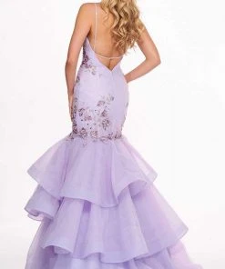 Formal Gowns Rachel Allan - 6485 Embellished Sweetheart Tiered Mermaid Gown
