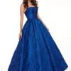 Formal Gowns Rachel Allan - 6490 Strapless Straight Across Neckline Jacquard Gown