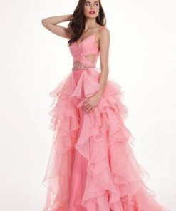 Rachel Allan - 6498 Shirred Midriff Cutout Overskirt Gown Formal Gowns 19 Rachel Allan - 6498 Shirred Midriff Cutout Overskirt Gown Formal Gowns