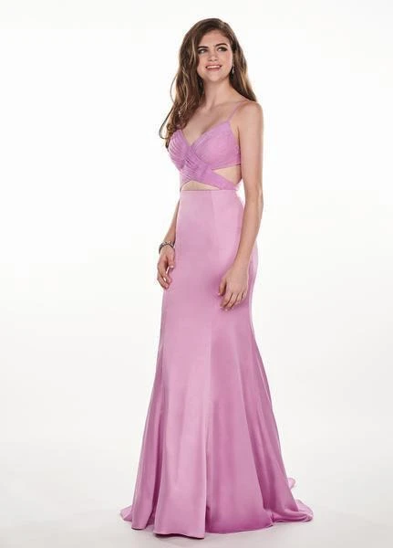 Rachel Allan - 6498 Shirred Midriff Cutout Overskirt Gown Formal Gowns 15 Rachel Allan - 6498 Shirred Midriff Cutout Overskirt Gown Formal Gowns