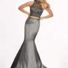 Rachel Allan - 6511 Beaded Halter Taffeta Two-Piece Mermaid Gown Formal Gowns 2 Rachel Allan - 6511 Beaded Halter Taffeta Two-Piece Mermaid Gown Formal Gowns