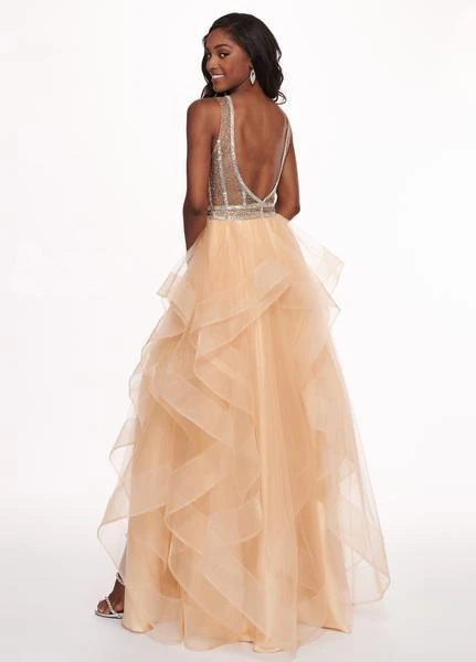 Formal Gowns Rachel Allan - 6512 Beaded Ruffle Tulle Ruffle High-Low Prom Dress 4 Formal Gowns Rachel Allan - 6512 Beaded Ruffle Tulle Ruffle High-Low Prom Dress