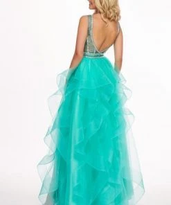 Formal Gowns Rachel Allan - 6512 Beaded Ruffle Tulle Ruffle High-Low Prom Dress 13 Formal Gowns Rachel Allan - 6512 Beaded Ruffle Tulle Ruffle High-Low Prom Dress