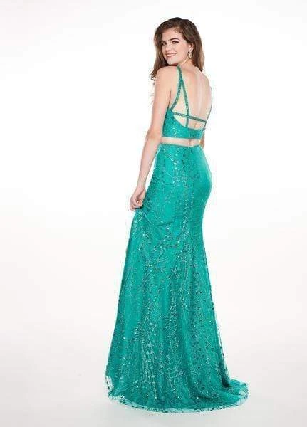 Rachel Allan - 6541 Two-Piece Glitter Tulle Sheath Gown 9 Rachel Allan - 6541 Two-Piece Glitter Tulle Sheath Gown