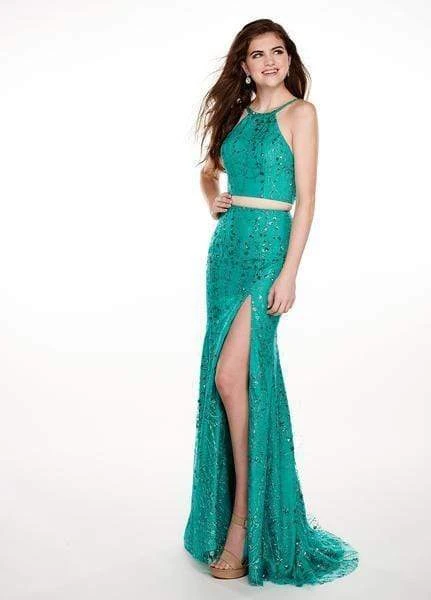 Rachel Allan - 6541 Two-Piece Glitter Tulle Sheath Gown 8 Rachel Allan - 6541 Two-Piece Glitter Tulle Sheath Gown