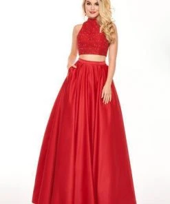 Rachel Allan - 6542 Two Piece Embroidered Matte Satin Ballgown Formal Gowns 14 Rachel Allan - 6542 Two Piece Embroidered Matte Satin Ballgown Formal Gowns
