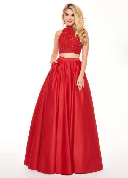Rachel Allan - 6542 Two Piece Embroidered Matte Satin Ballgown Formal Gowns 6 Rachel Allan - 6542 Two Piece Embroidered Matte Satin Ballgown Formal Gowns