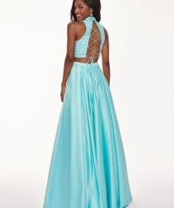 Rachel Allan - 6542 Two Piece Embroidered Matte Satin Ballgown Formal Gowns 12 Rachel Allan - 6542 Two Piece Embroidered Matte Satin Ballgown Formal Gowns