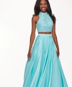 Rachel Allan - 6542 Two Piece Embroidered Matte Satin Ballgown Formal Gowns 13 Rachel Allan - 6542 Two Piece Embroidered Matte Satin Ballgown Formal Gowns