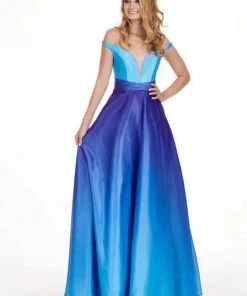 Rachel Allan - 6552 Two Piece Plunging Off-Shoulder A-line Dress 10 Rachel Allan - 6552 Two Piece Plunging Off-Shoulder A-line Dress