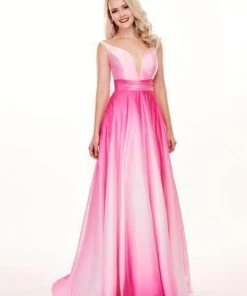 Rachel Allan - 6552 Two Piece Plunging Off-Shoulder A-line Dress 12 Rachel Allan - 6552 Two Piece Plunging Off-Shoulder A-line Dress