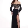 Rachel Allan - 6554 Bishop Sleeve Illusion Corset Bodice Gown Formal Gowns