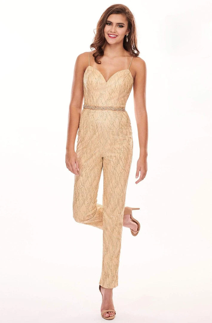 Rachel Allan - 6557 Sweetheart Bodice Glitter Skinny Jumpsuit 3 Rachel Allan - 6557 Sweetheart Bodice Glitter Skinny Jumpsuit