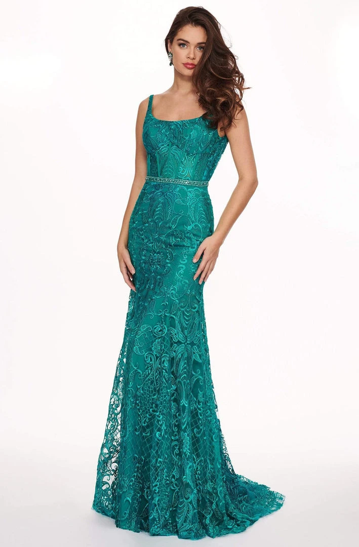 Rachel Allan - 6590 Embroidered Lace Scoop Neck Gown Formal Gowns 3 Rachel Allan - 6590 Embroidered Lace Scoop Neck Gown Formal Gowns