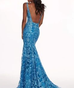 Rachel Allan - 6590 Embroidered Lace Scoop Neck Gown Formal Gowns 9 Rachel Allan - 6590 Embroidered Lace Scoop Neck Gown Formal Gowns