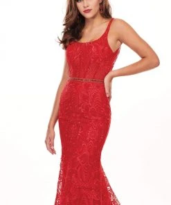 Rachel Allan - 6590 Embroidered Lace Scoop Neck Gown Formal Gowns 8 Rachel Allan - 6590 Embroidered Lace Scoop Neck Gown Formal Gowns