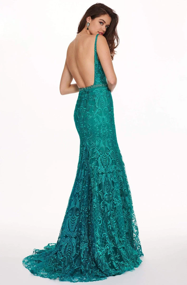 Rachel Allan - 6590 Embroidered Lace Scoop Neck Gown Formal Gowns 4 Rachel Allan - 6590 Embroidered Lace Scoop Neck Gown Formal Gowns