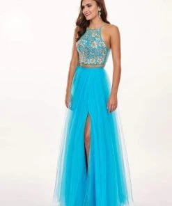 Formal Gowns Rachel Allan - 6596 Two Piece Embroidered Tulle A-line Dress