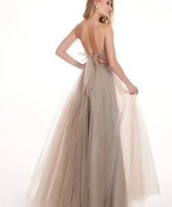 Formal Gowns Rachel Allan - 6596 Two Piece Embroidered Tulle A-line Dress