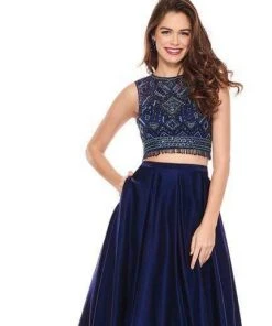 Rachel Allan - 6632 Two Piece Illusion Jewel Ballgown Formal Gowns