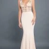 Rachel Allan Couture - 8304 Sequined Plunging V Neck Jersey Gown Formal Gowns