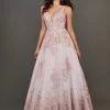 Formal Gowns Rachel Allan Couture - 8375 Embroidered Deep V-neck Tulle Ballgown 1 Formal Gowns Rachel Allan Couture - 8375 Embroidered Deep V-neck Tulle Ballgown