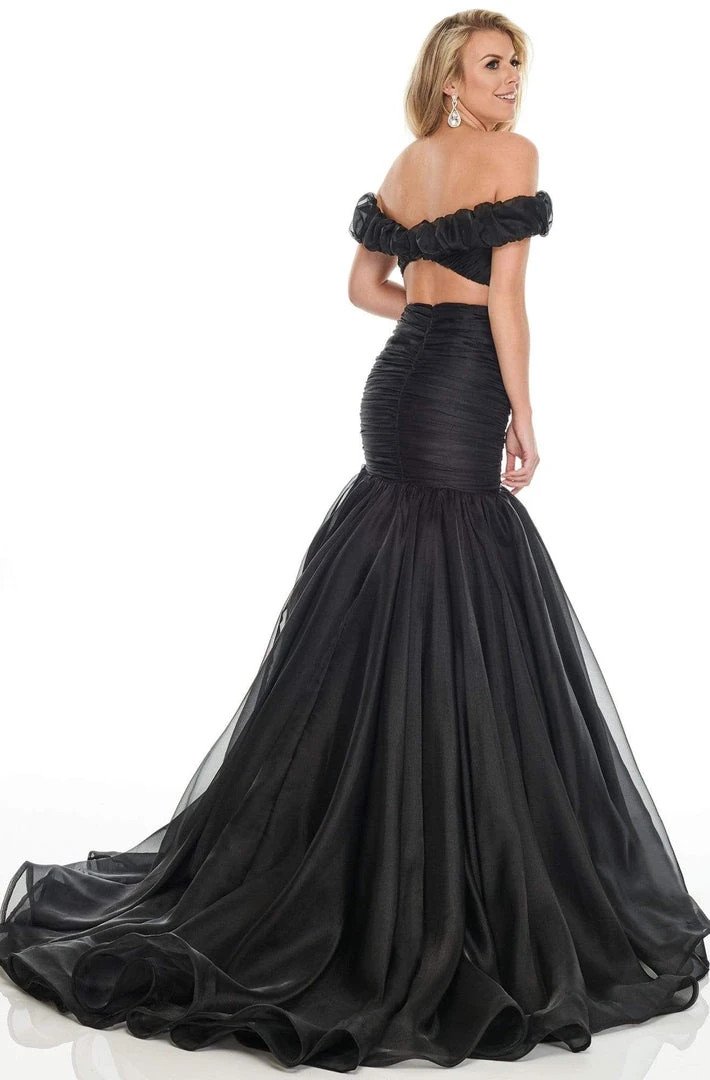 Formal Gowns Rachel Allan Couture - 8430 Off-Shoulder Ruffled Trumpet Dress 4 Formal Gowns Rachel Allan Couture - 8430 Off-Shoulder Ruffled Trumpet Dress