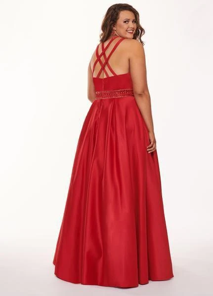 Formal Gowns Rachel Allan Curves - 6674 Brooch Accented Keyhole Cutout A-Line Gown 4 Formal Gowns Rachel Allan Curves - 6674 Brooch Accented Keyhole Cutout A-Line Gown