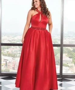 Formal Gowns Rachel Allan Curves - 6674 Brooch Accented Keyhole Cutout A-Line Gown 9 Formal Gowns Rachel Allan Curves - 6674 Brooch Accented Keyhole Cutout A-Line Gown