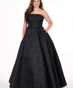 Rachel Allan Curves - 6679 Folded Strapless Ballgown Formal Gowns