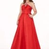 Formal Gowns Rachel Allan Curves - 6682 Crystal Beaded Halter A-line Dress